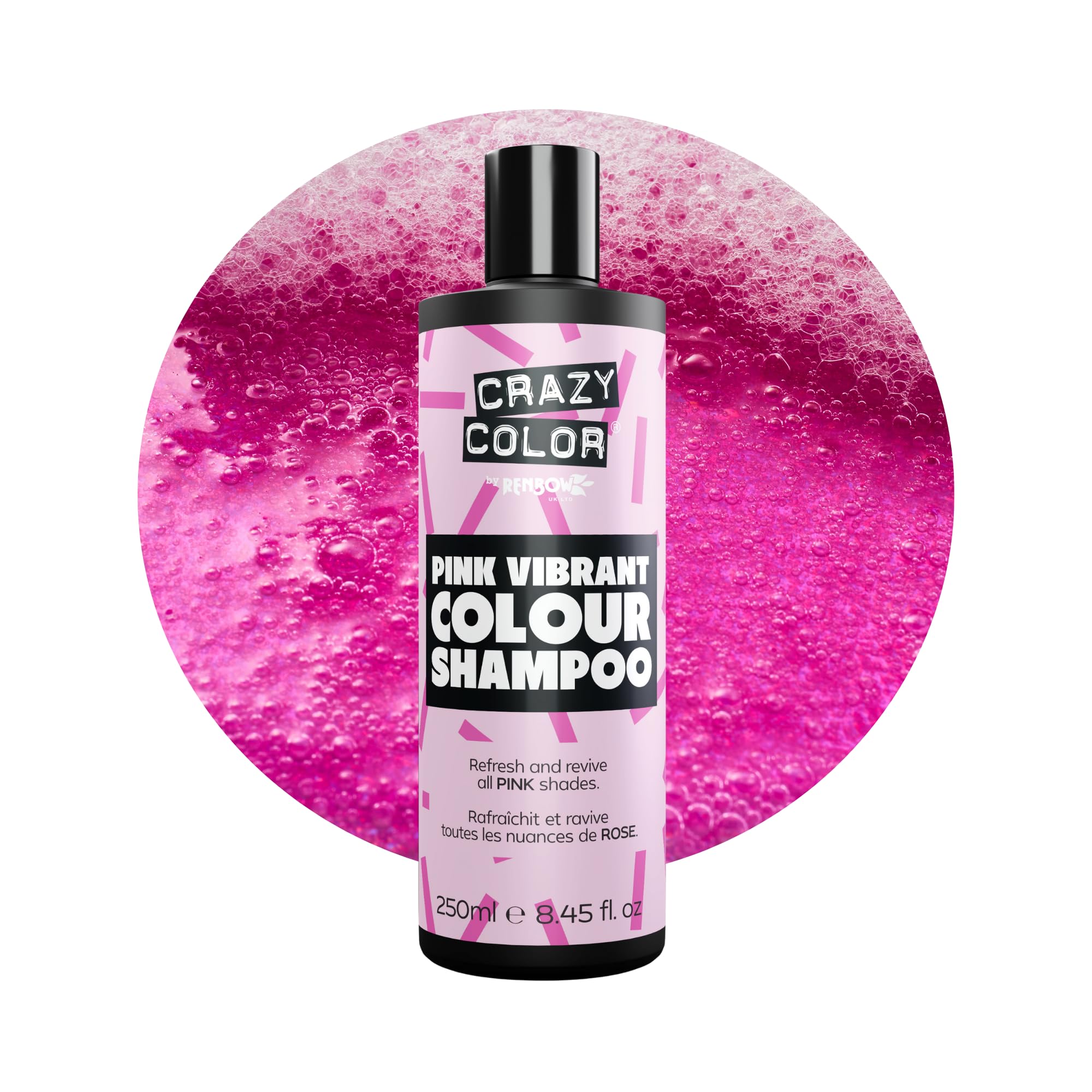Crazy Color Vegan Pink Shampoo for Pink Hair | Maintain, Refresh and Colour Protect | Sulphate Free, 250ml
