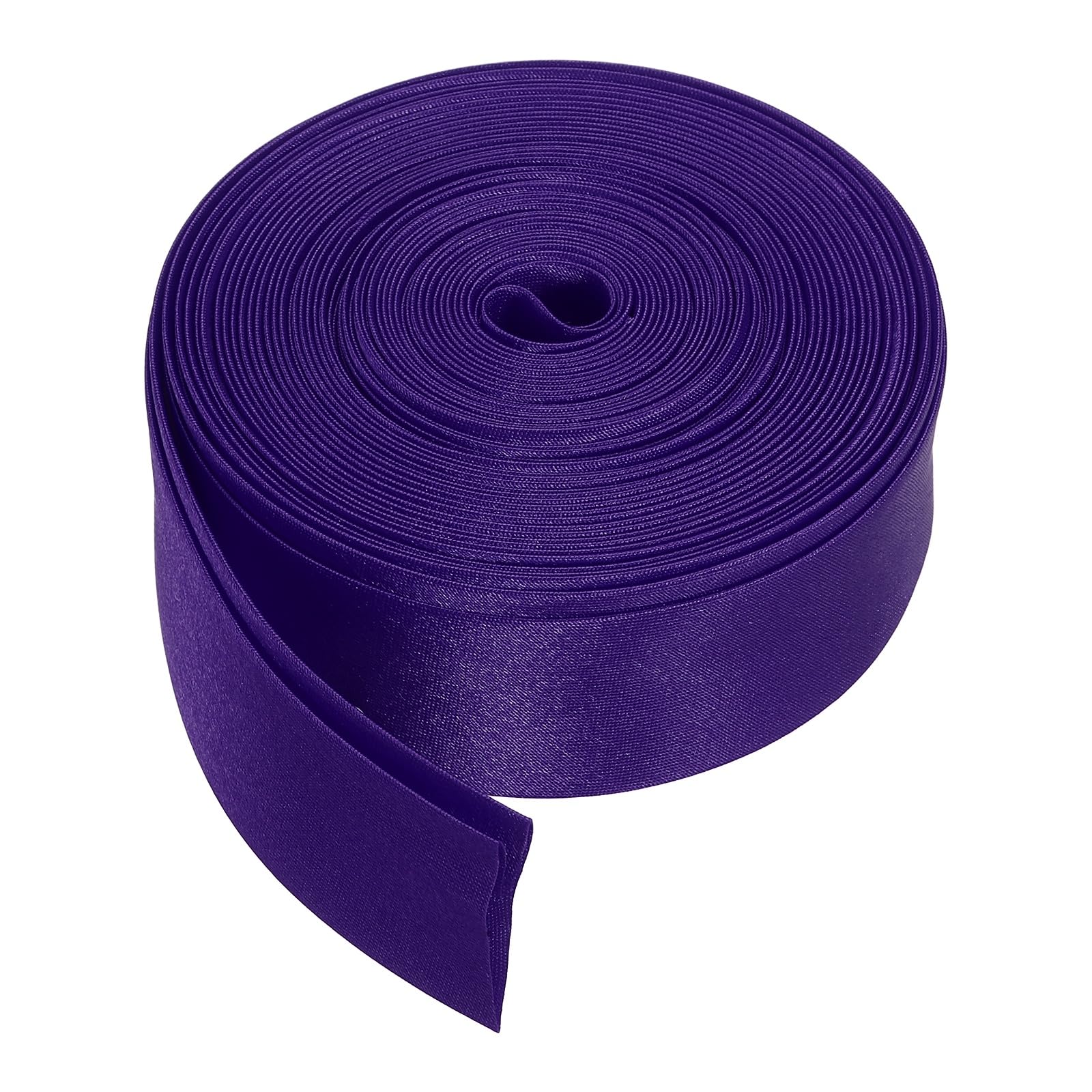 sourcing map Double Fold Bias Tape for Sewing, 1 Inch x 5.5 Yards Satin Bias Binding Tape Continuous Bulk for Quilting Blanket Binding Seaming Hemming Fabric Piping DIY Craft, Dark Purple