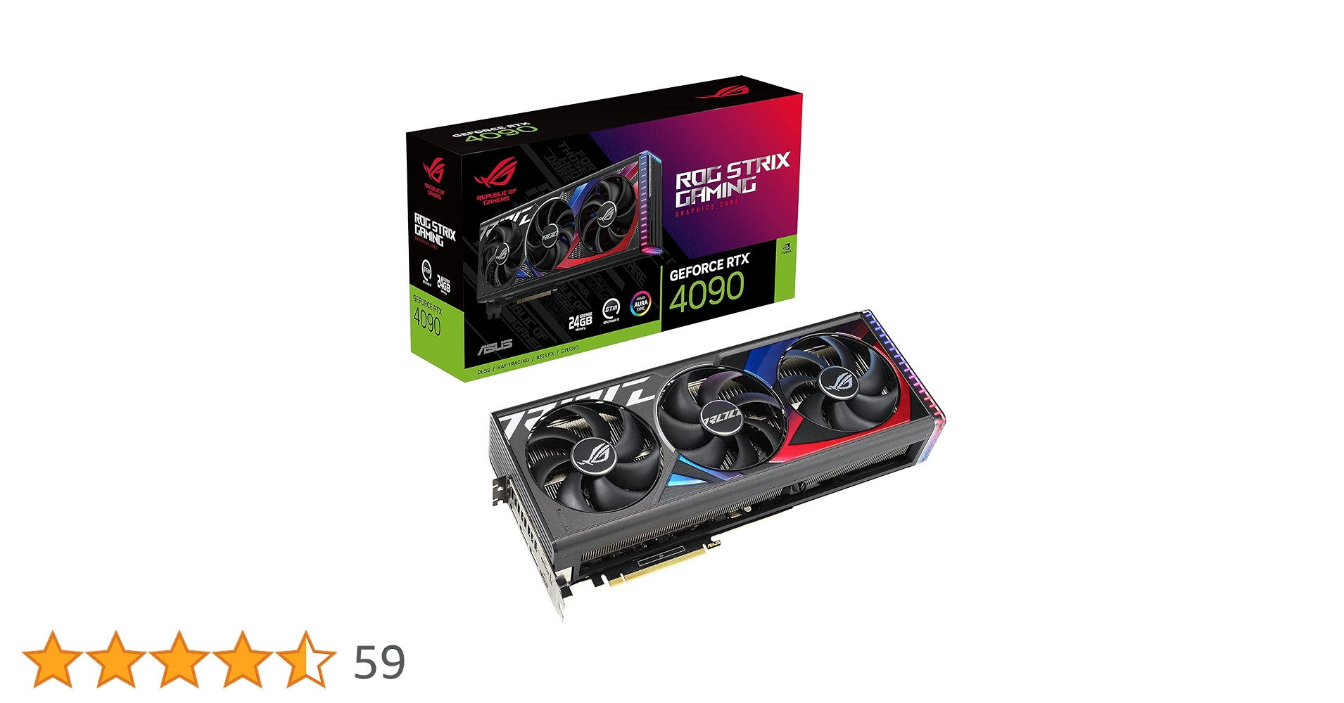 ASUS ROG Strix GeForce RTX® 4090 - Tarjeta gráfica para Juegos