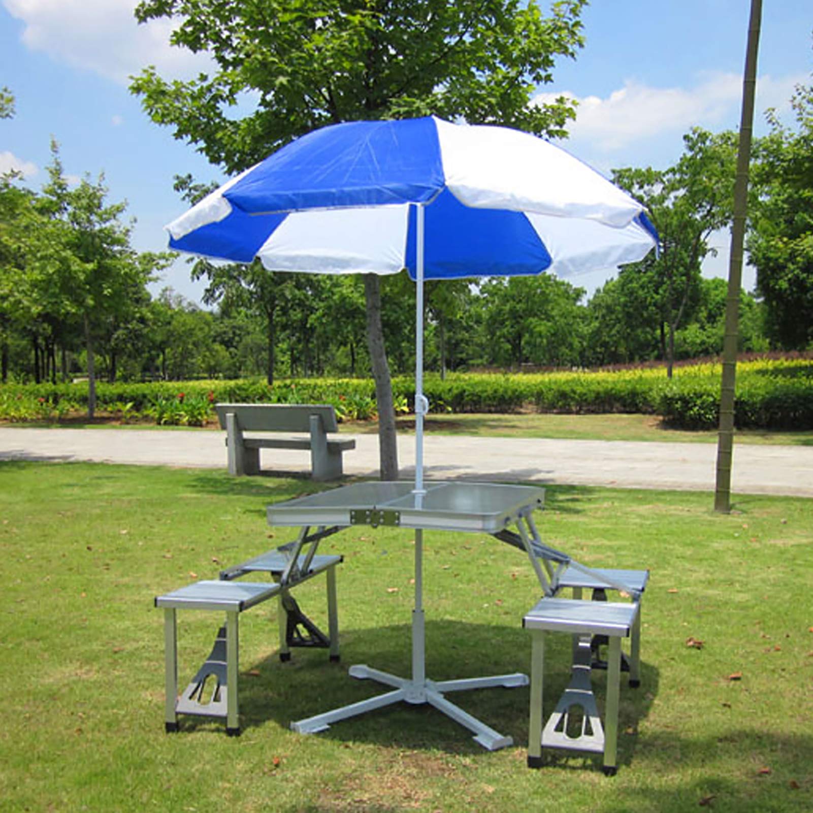 Przenośny stojak na parasol plażowy – składany wspornik zewnętrzny z podstawą kątową łatwy montaż do ogrodu, na patio i taras, idealny do ochrony przed słońcem