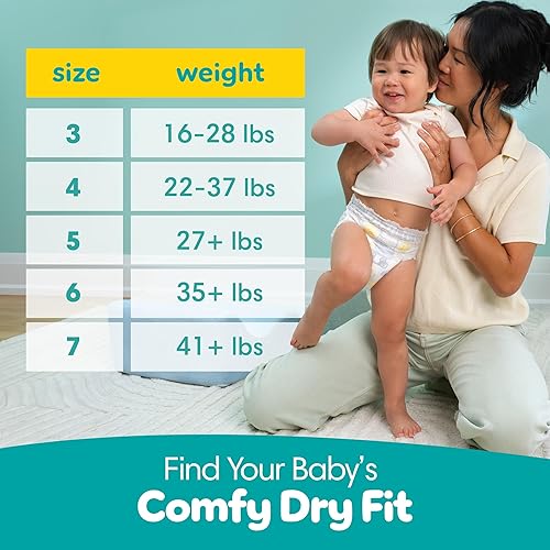 Miniatura 8 de Pampers Swaddlers 360 pañales sin cierre, talla 3, 156 unidades, con toallitas sensibles para bebés, 4 paquetes abatibles (336 toallitas en total)