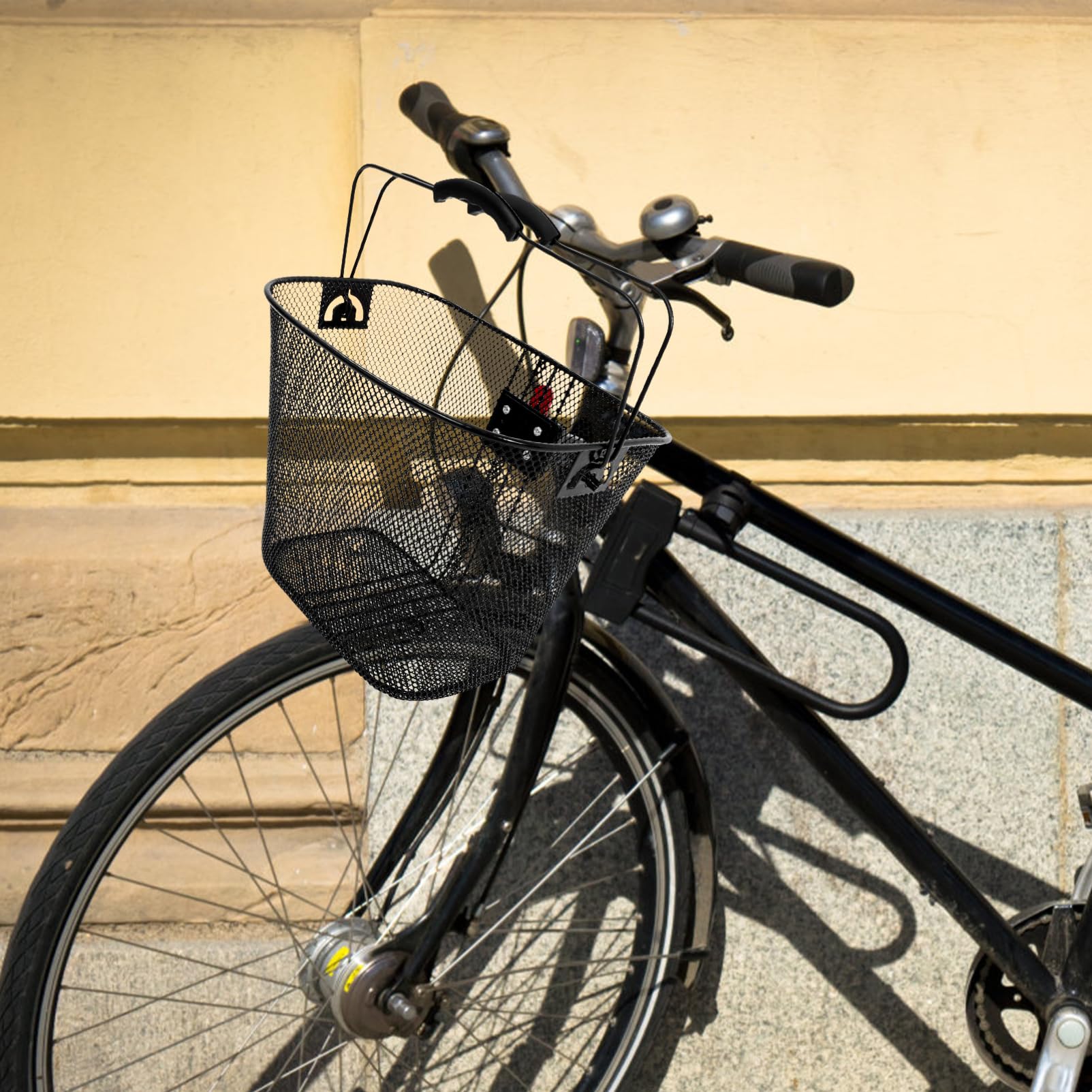 Sosoport Cesta para Bicicleta de Montaña Desmontable de Hierro Negro | Plástico, Uso Exterior, Efecto Decorativo, Formato Portátil, Accesorios Bici
