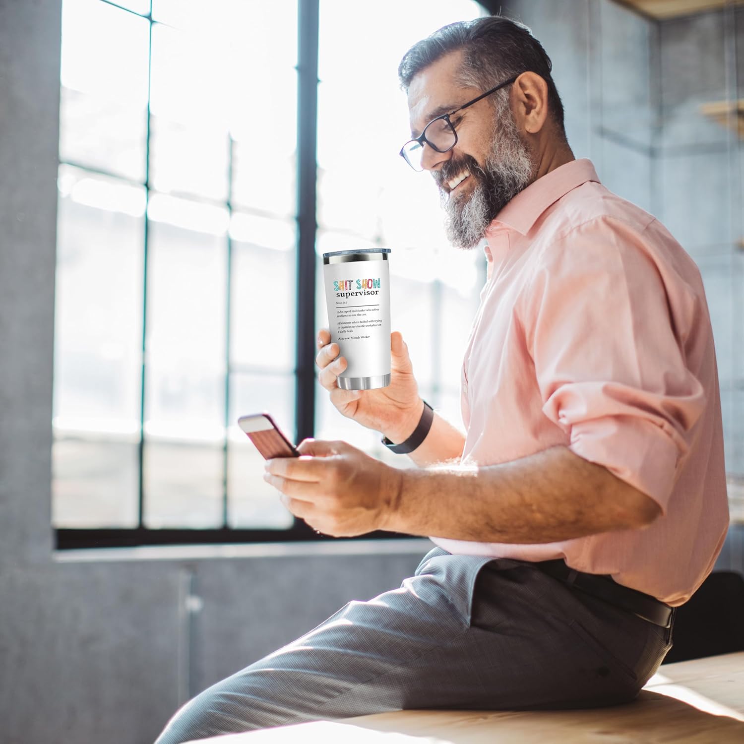 CHICKOR Shit Show Supervisor Mug 20 oz – Funny Travel Tumbler, Coffee Cup for Work, Boss, Office, Supervisor Gifts, Shitshow Coordinator, Sarcastic Mug for Coworkers, Boss Lady, Manager, Women, Nurse - Image 5