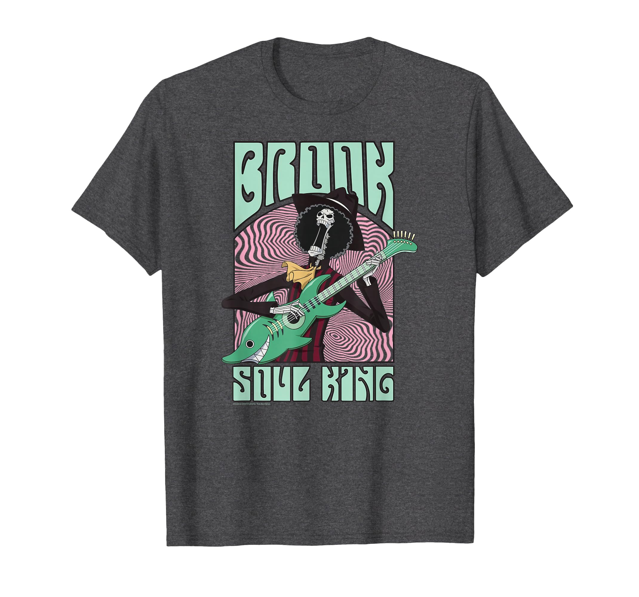 One Piece Anime Soul King Brook Groovy Guitar Concert T-Shirt