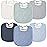 Susurration Muslin Baby Bibs 6 Pack Bandana Drool Bibs,Soft Square Adjustable Baby Drooling Bibs for Unisex Girls & Boys(Blue)