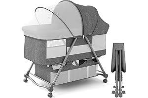Glaf 2-in-1 Foldable Baby Bassinet with Storage Basket