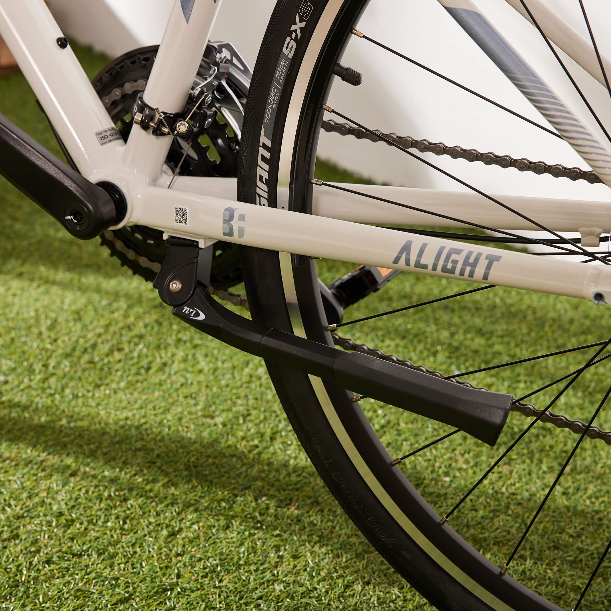 N+1 Podpórka rowerowa – regulowana centralna podpórka rowerowa ze stopu aluminium odpowiednia do rowerów górskich 66-73.7 cm, rowerów szosowych, BMX, MTB