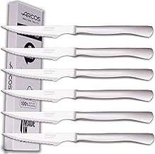 Arcos Meat Knives Set | 6 Pieces | Steak Knives | Cutlery, Stainless Steel | Blade 110 mm | Monoblock Handle | Dishwasher Safe | Ecological Packaging Box