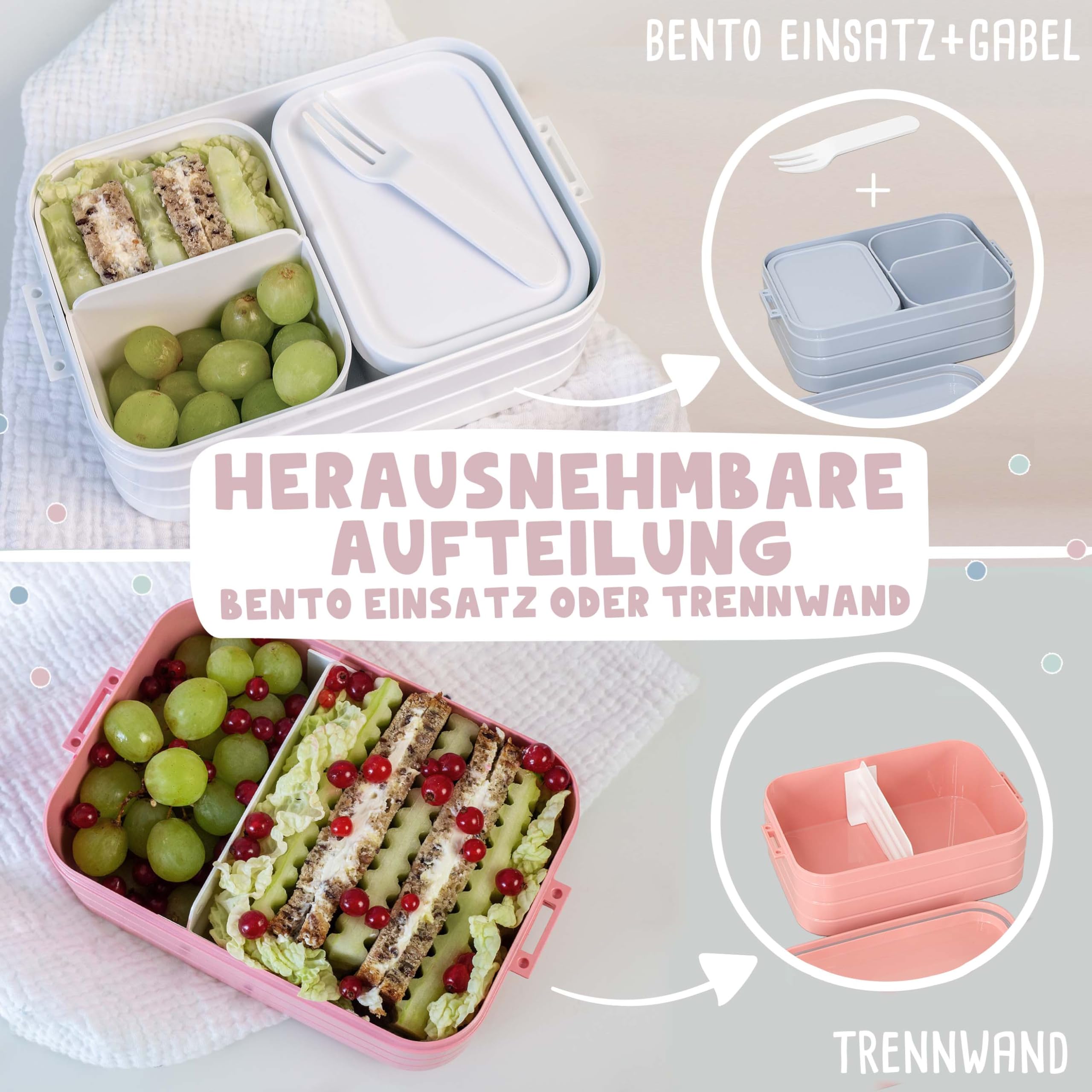 hellomini Mepal Lunch Set | Personalisiert | Mepal Brotdose Kinder & Trinkflasche 500ml | Personalisierte Brotdose & Trinkflasche Edelstahl | Geschenk zur Einschulung (Dinowelt, Box grün)