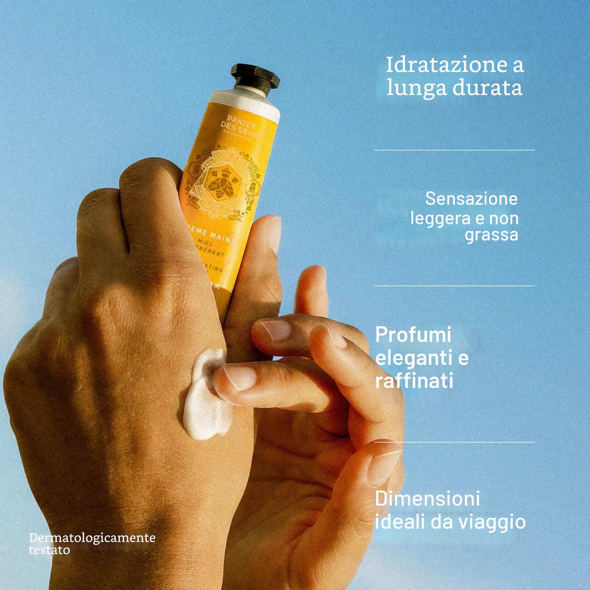 Panier des Sens - Cofanetto regalo donna - Trio crema mano idratante mandorla, miele e provenzale - idea regalo donna made in France - Cofanetto - Made in France - Edizione Regalo - 3 x 30 ml
