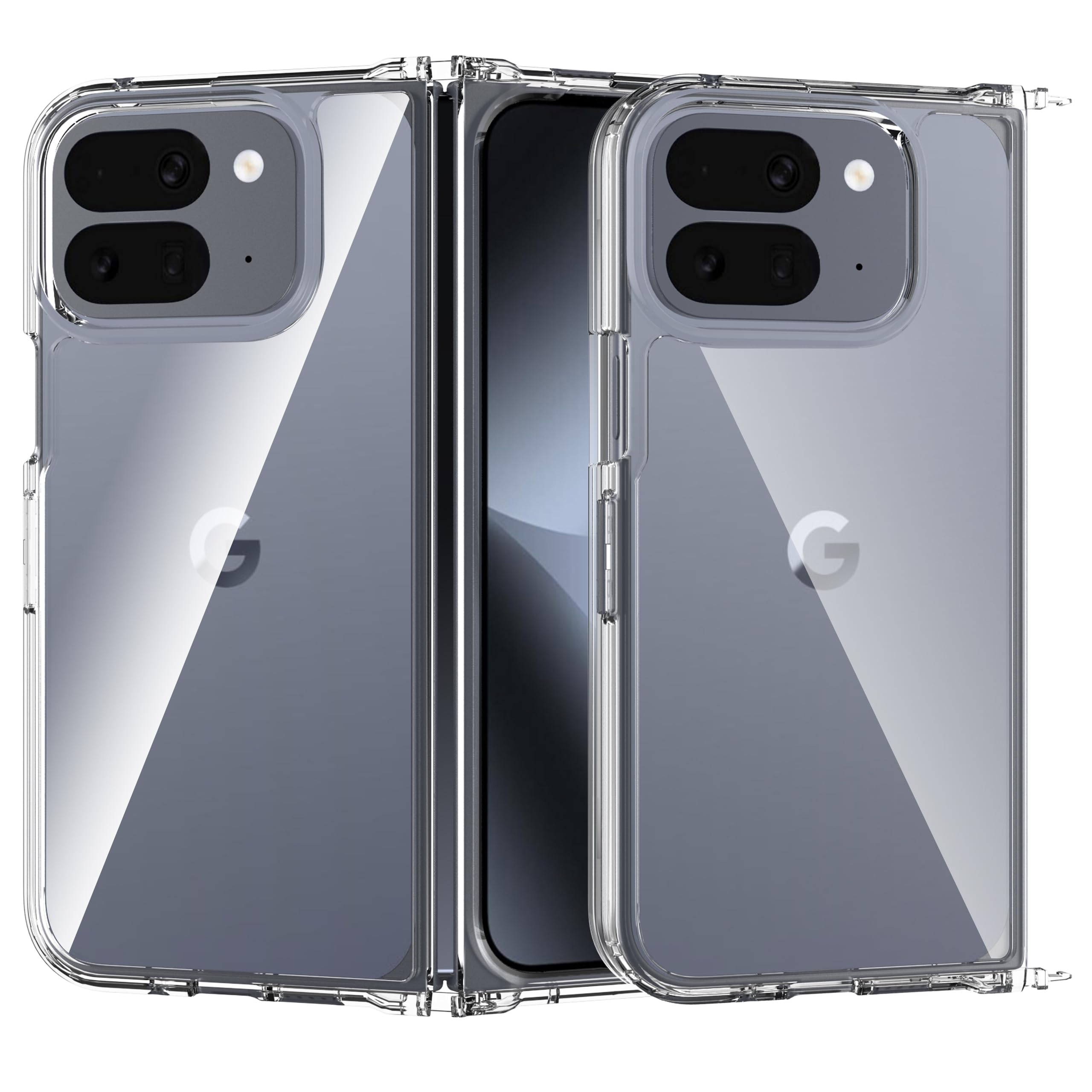 Anoowkoa Case For Google Pixel 9a TPU And PC Clear Hybrid Hard Acrylic Slim Phone Case Clear Ultra Crystal Clear Protective Back Soft Bumper Silicone Case - View #3