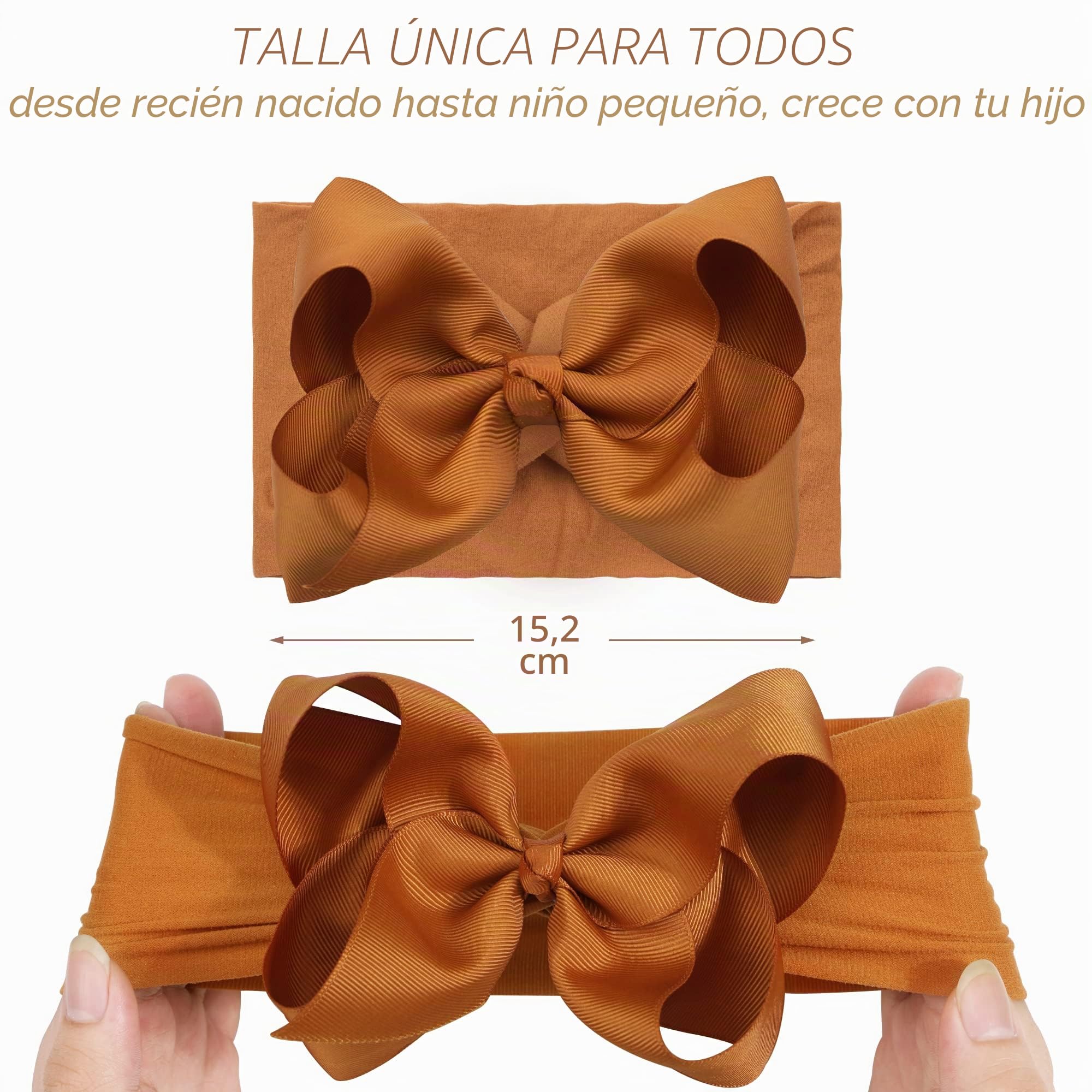JOYOYO 12 diademas para bebé con lazos para el pelo de bebé, diademas anchas para niños pequeños con bonitos lazos grandes de 6 pulgadas