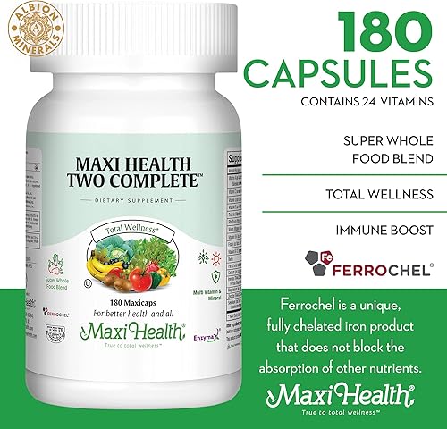 Vista 18 de Maxi Health Multivitamínico para mujeres y hombres - Suplementos vitamínicos y minerales para apoyo energético y bienestar - Suplemento de vitaminas