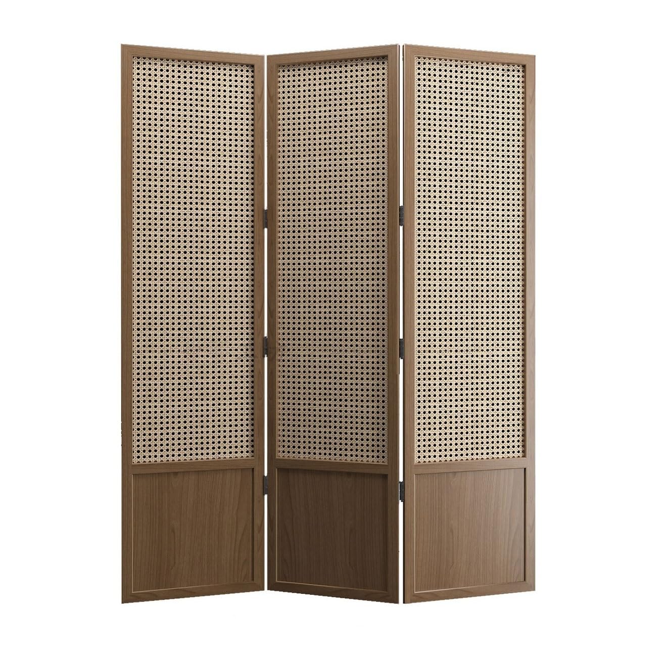 Privacy Screen Rattan Screen Folding Movable Partition Living Room Bedroom Office Tea Chinese Decorative Room Divider
