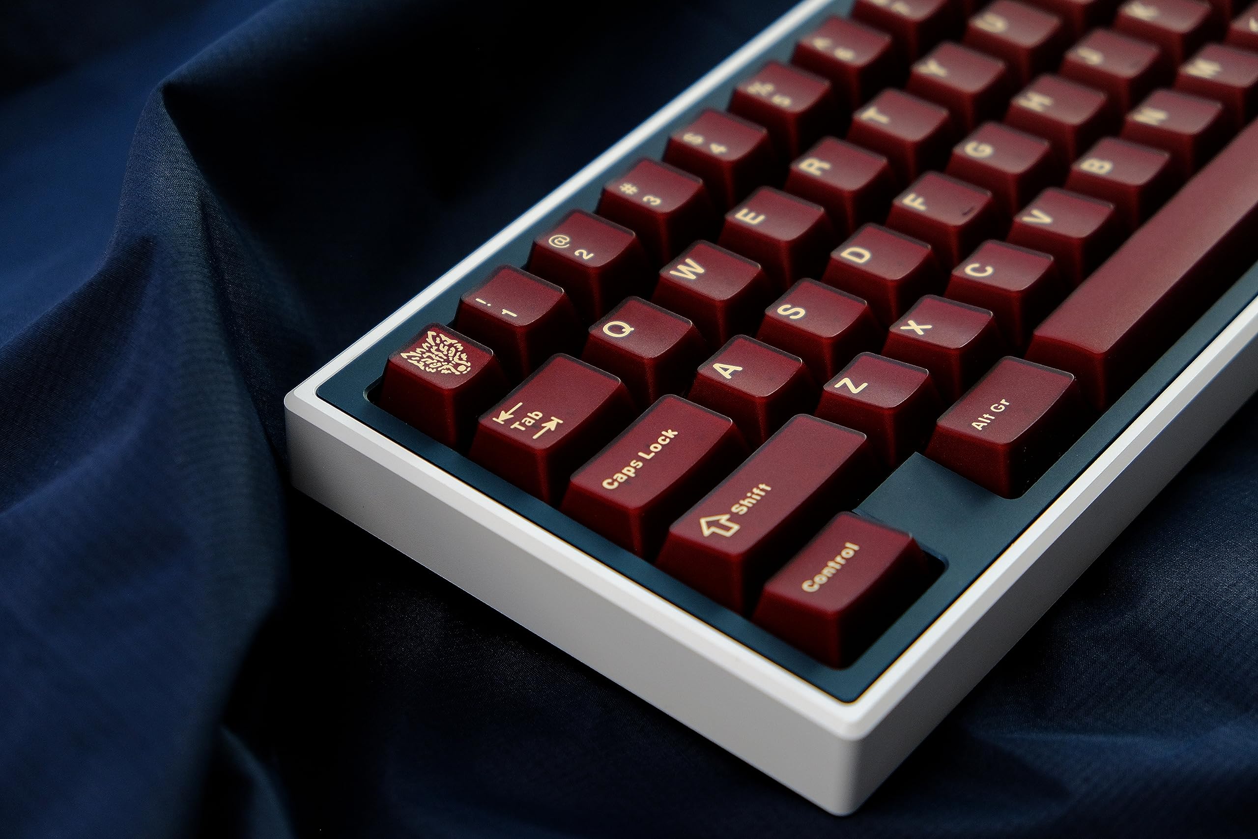 Ensemble de Touches personnalisées ABS 114 Touches, Touches à Double tir, adaptées au Clavier de Jeu mécanique Cherry MX, sans Zone Pad