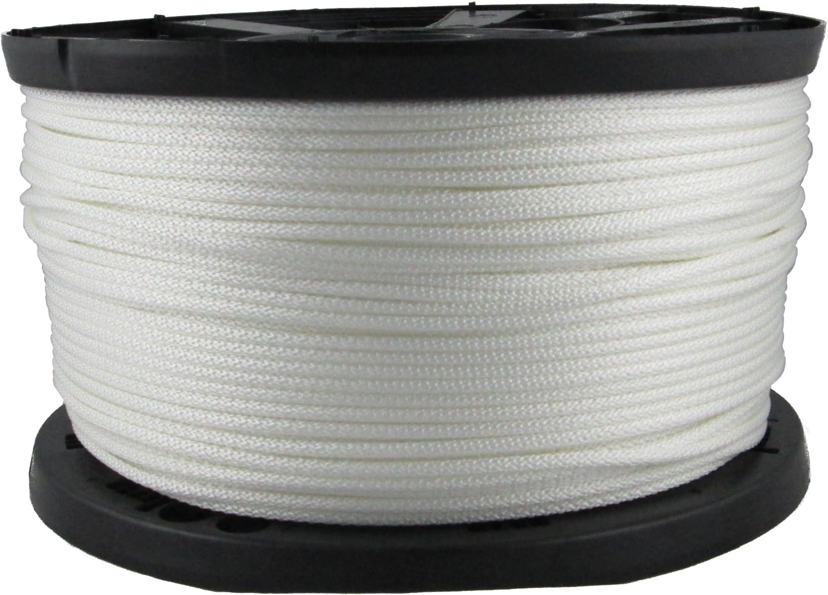 QNR 3/16" Polyester Rope, Solid Braid Dacron Utility Rope, 1000 ft Spool, Low Stretch UV Resistant Industrial Cord