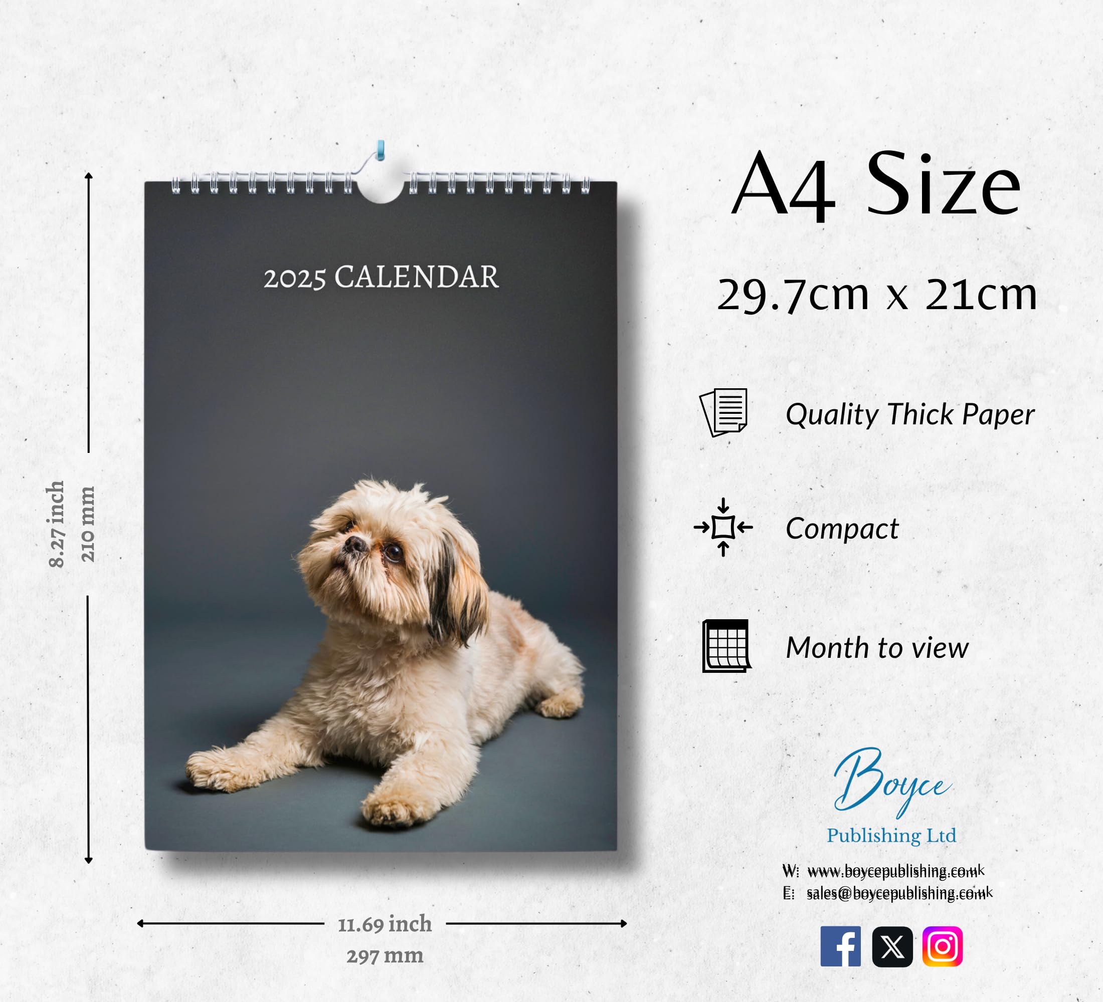 Shih Tzu - Calendarios De Pared 2024 | Consíguelos En