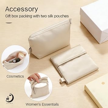 DGAZ Moon For Hermesバッグインサート用、プレミアムシルク財布オーガナイザーインサート 滑らかなタッチ&軽量 豪華なハンドバッグオーガナイザー ギフトボックス付き Kelly 25Retourne、シャンパン/エトープ グレー