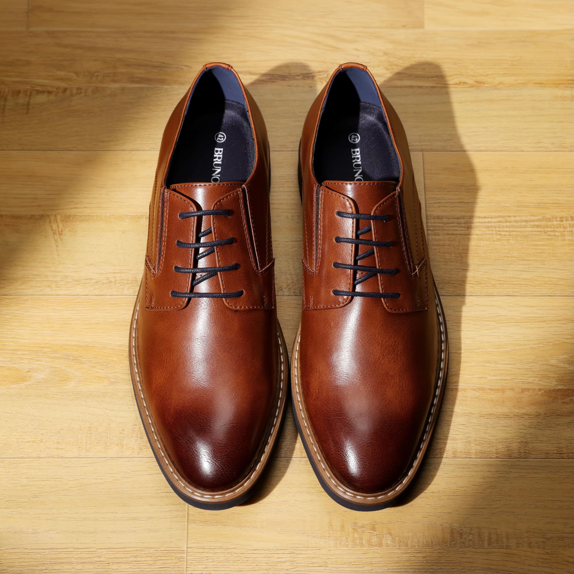 Bruno Marc Scarpe Oxford Uomo in Pelle Stringate Derby Basse Oxford Vintage Elegante