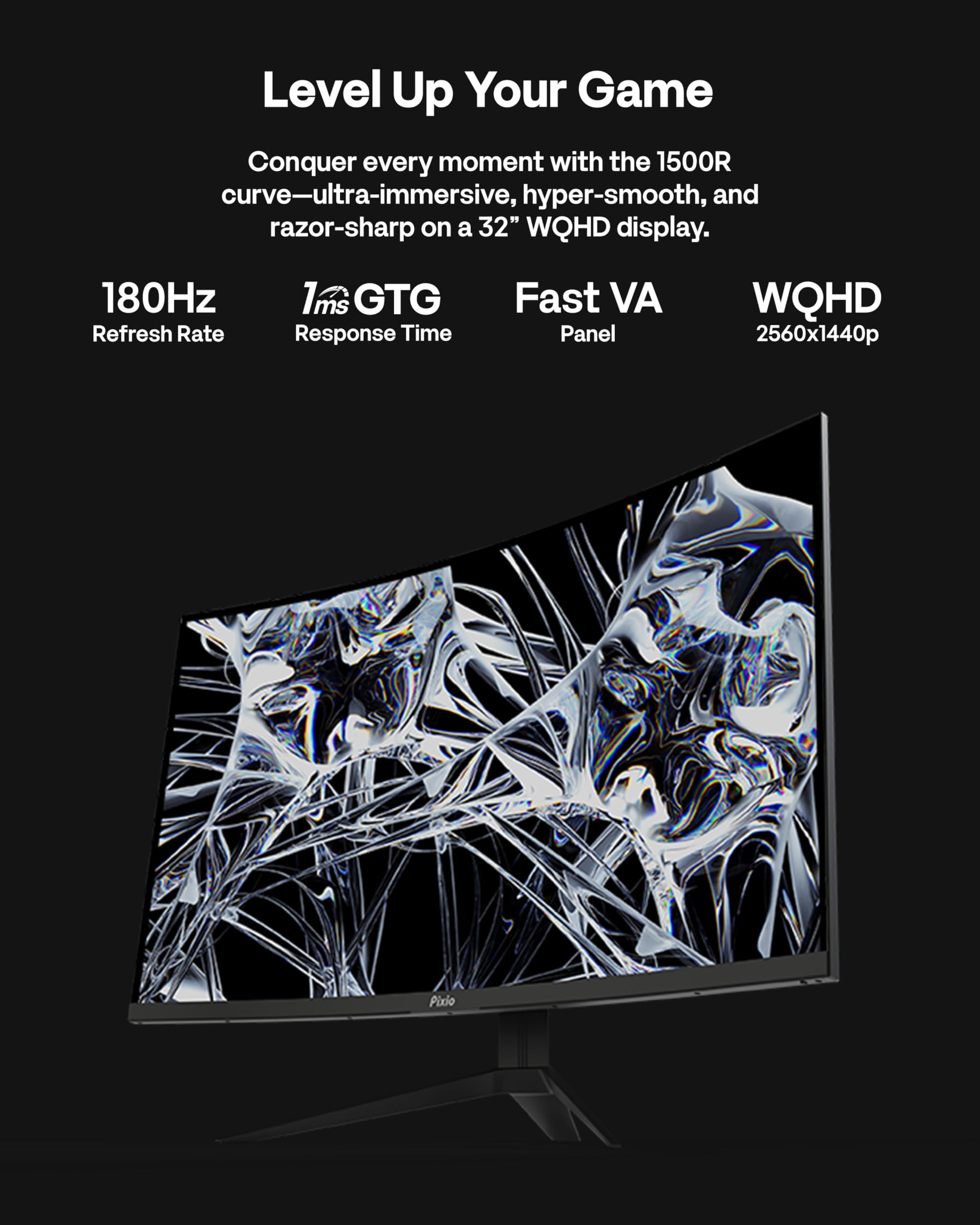 Amazon.com: Pixio PXC328 32 inch 180Hz Refresh Rate QHD 1440p