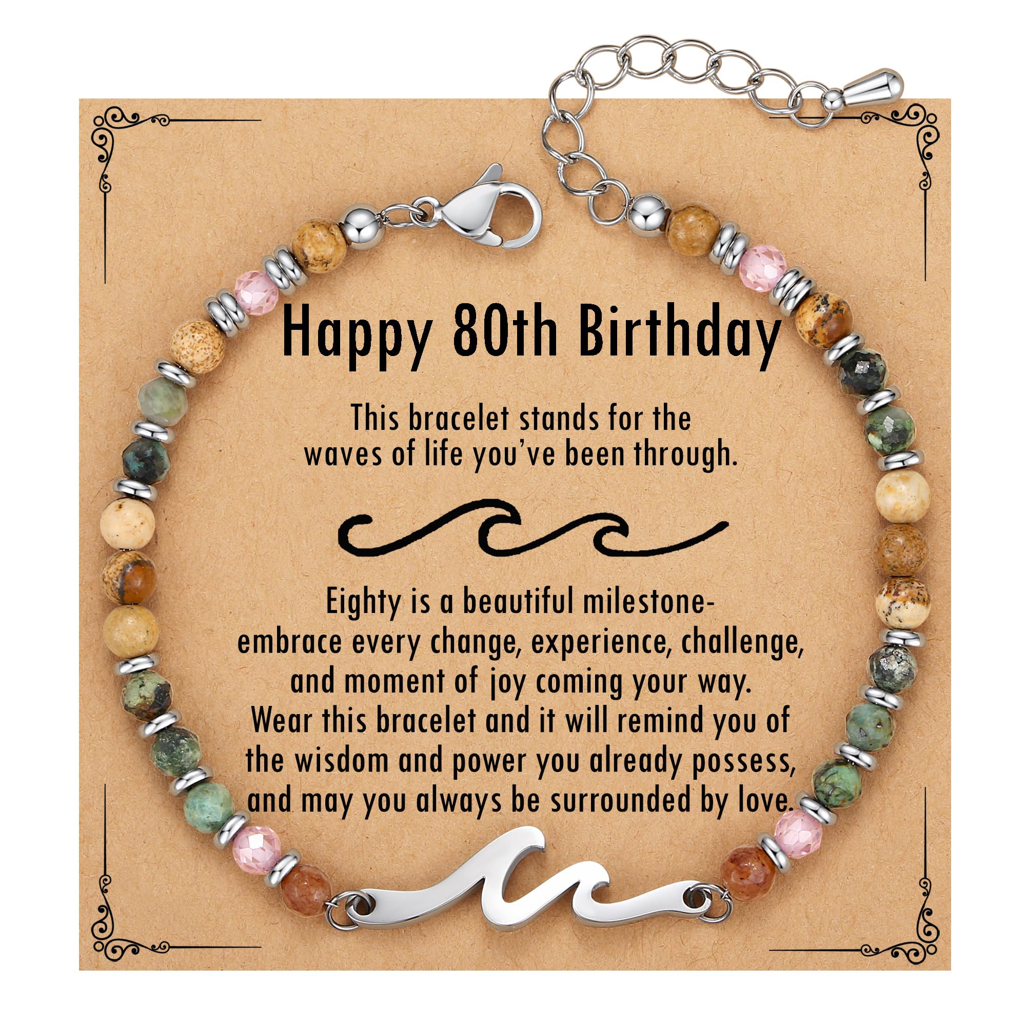TONY &amp; SANDY Friend Gifts for Women, Unique Birthday Gifts for Women, Sister Gift from Sister, Wave Bracelet, Christmas Stocking Stuffers for Woman Female, Bestie Friendship Bracelets