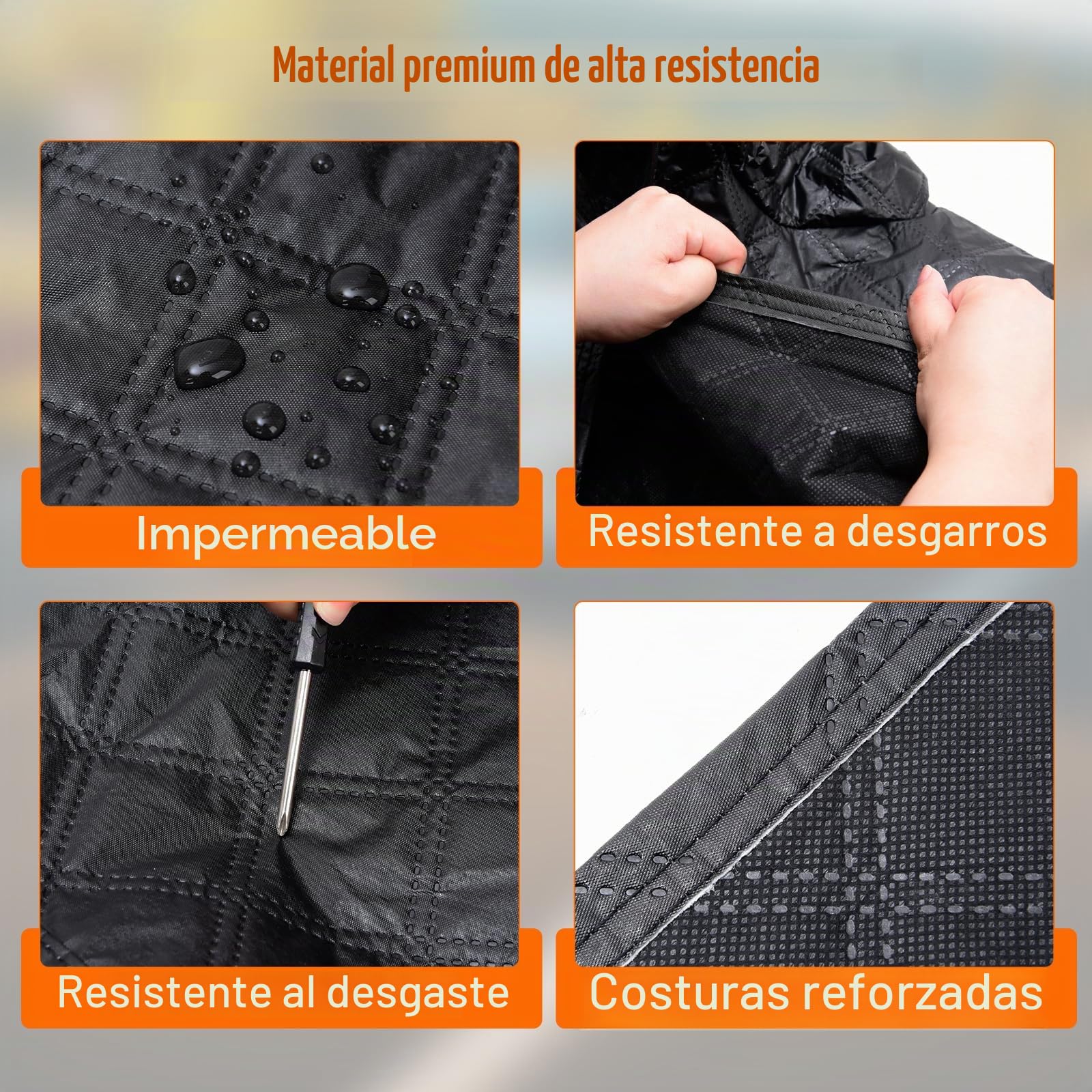 Funda Coche Exterior Impermeable Y Transpirable, Resistente a Los Rayos UV, Nieve Y Polvo, Cubre Coche Exterior Universal con Tiras Reflectantes Y Correas a Prueba De Viento SUV 4.35 * 2.5m