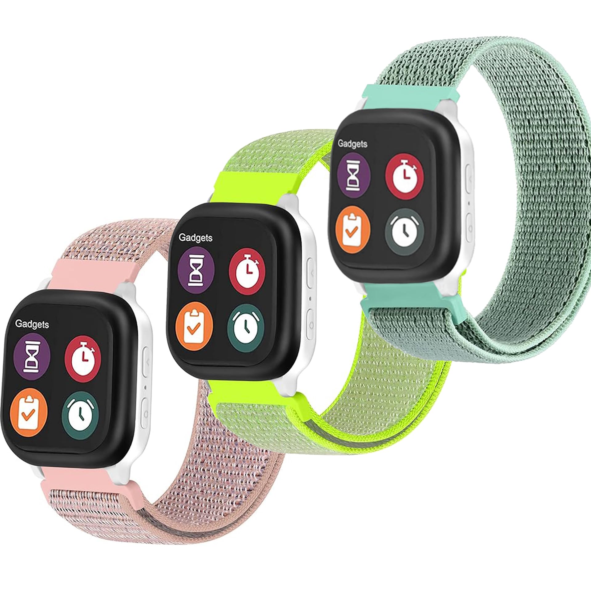 Ersatz-Nylonbänder kompatibel mit Gabb Watch 3e 3 2 1 / Gizmo Watch 3 2 1 / Cosmo JrTrack 4 3 2 Watch, Sport Hook Loop Ersatz-Smartwatch Bands Band Band