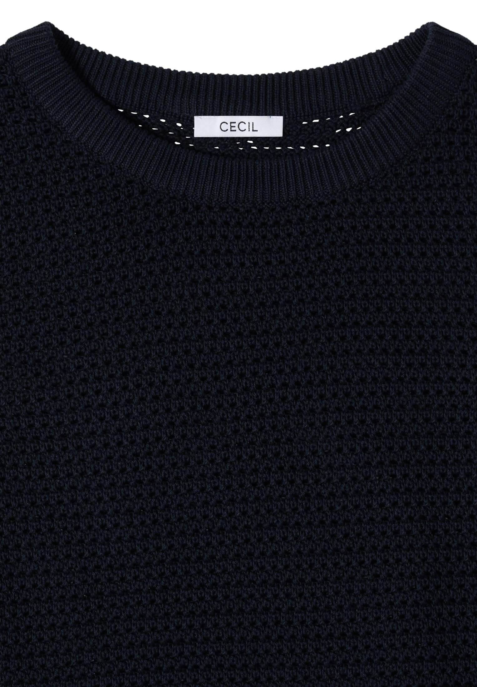 Cecil Damen 3017678 Kurzarm Pullover mit Struktur (1er Pack)