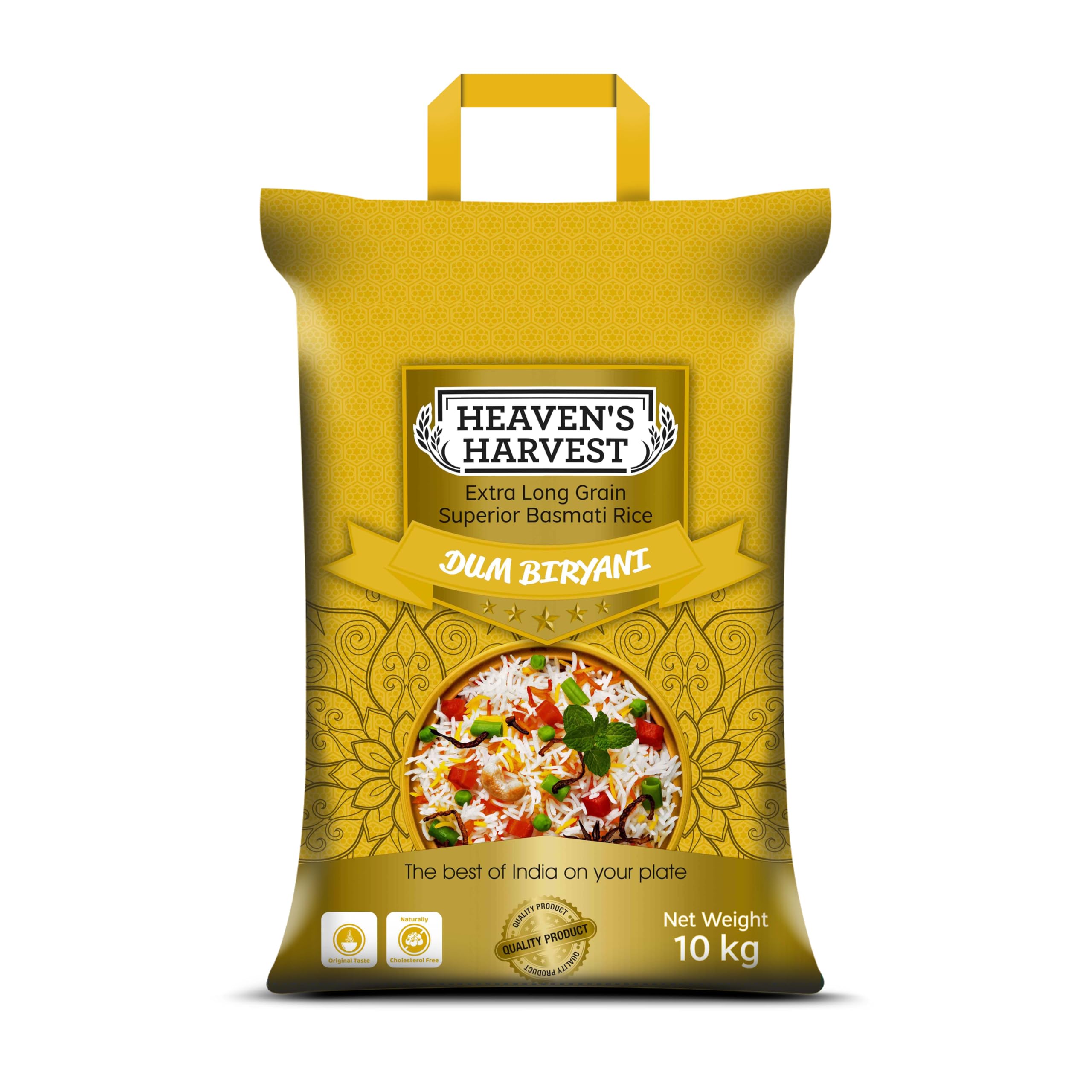 Heavens Harvest Dum Biryani Basmati Rice | Extra Long Grain Quality | 10 KG (B0D3M25FCG) Amazon Price History, Amazon Price Tracker