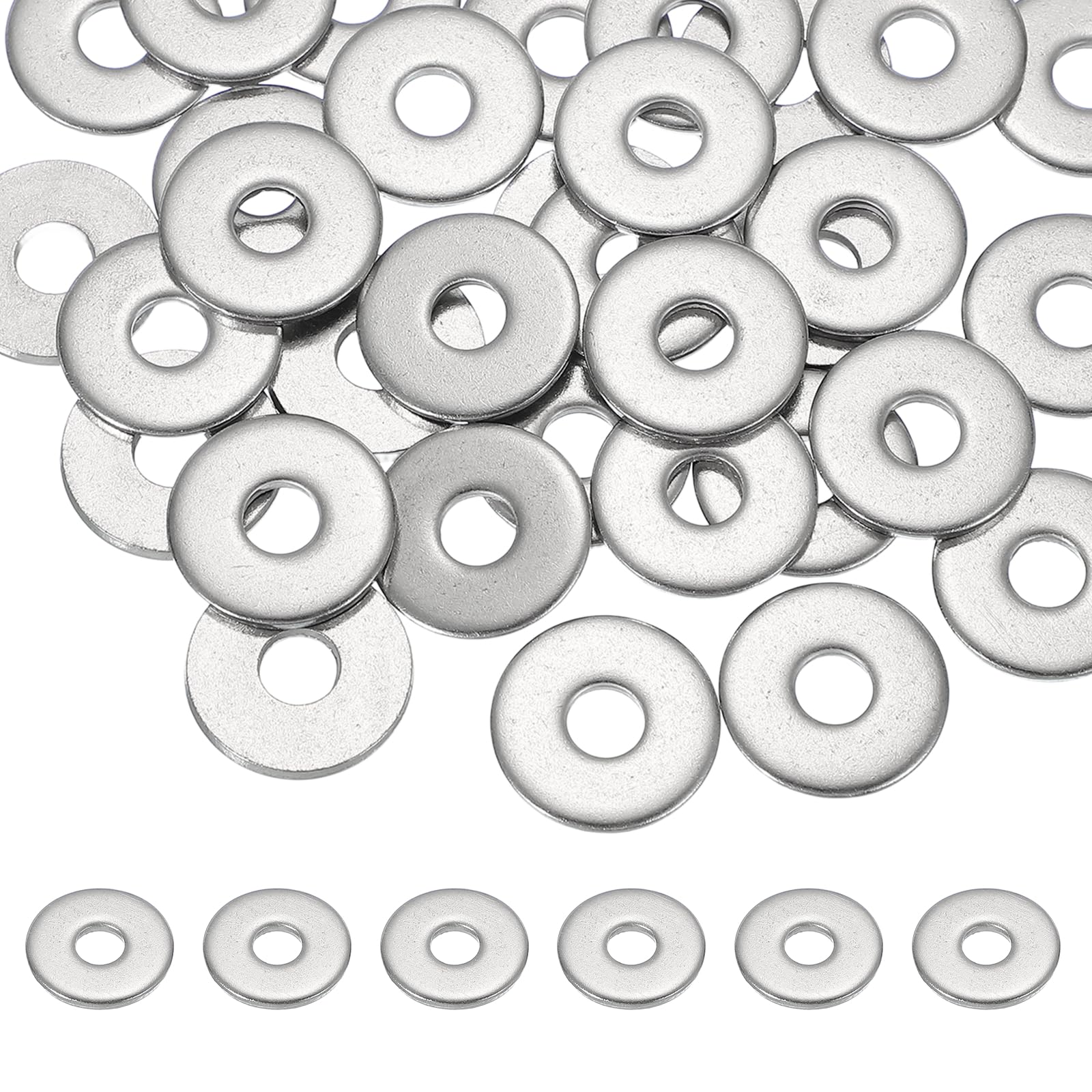 PATIKIL M6 x 20mm Metal Screw Washers Set, 36Pcs 304 Stainless Steel Flat Washers for Screws Bolts Factories Home Outdoor Projects
