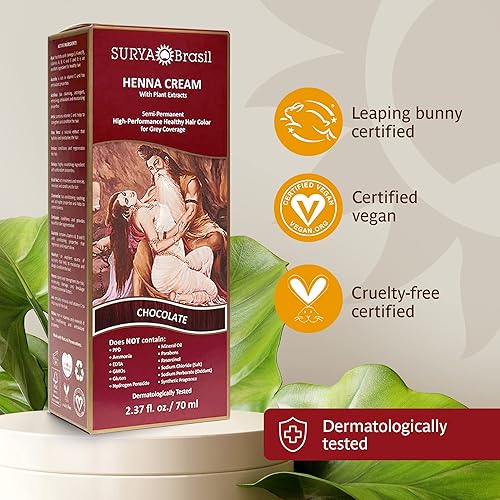 Miniatura 5 de Surya Brasil Products Crema de henna Chocolate 237 onzas líquidas