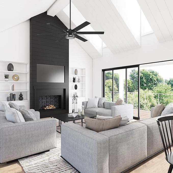 Ventilador de Techo 60 Pulgadas con Luz LED y Control Remoto miniatura 2