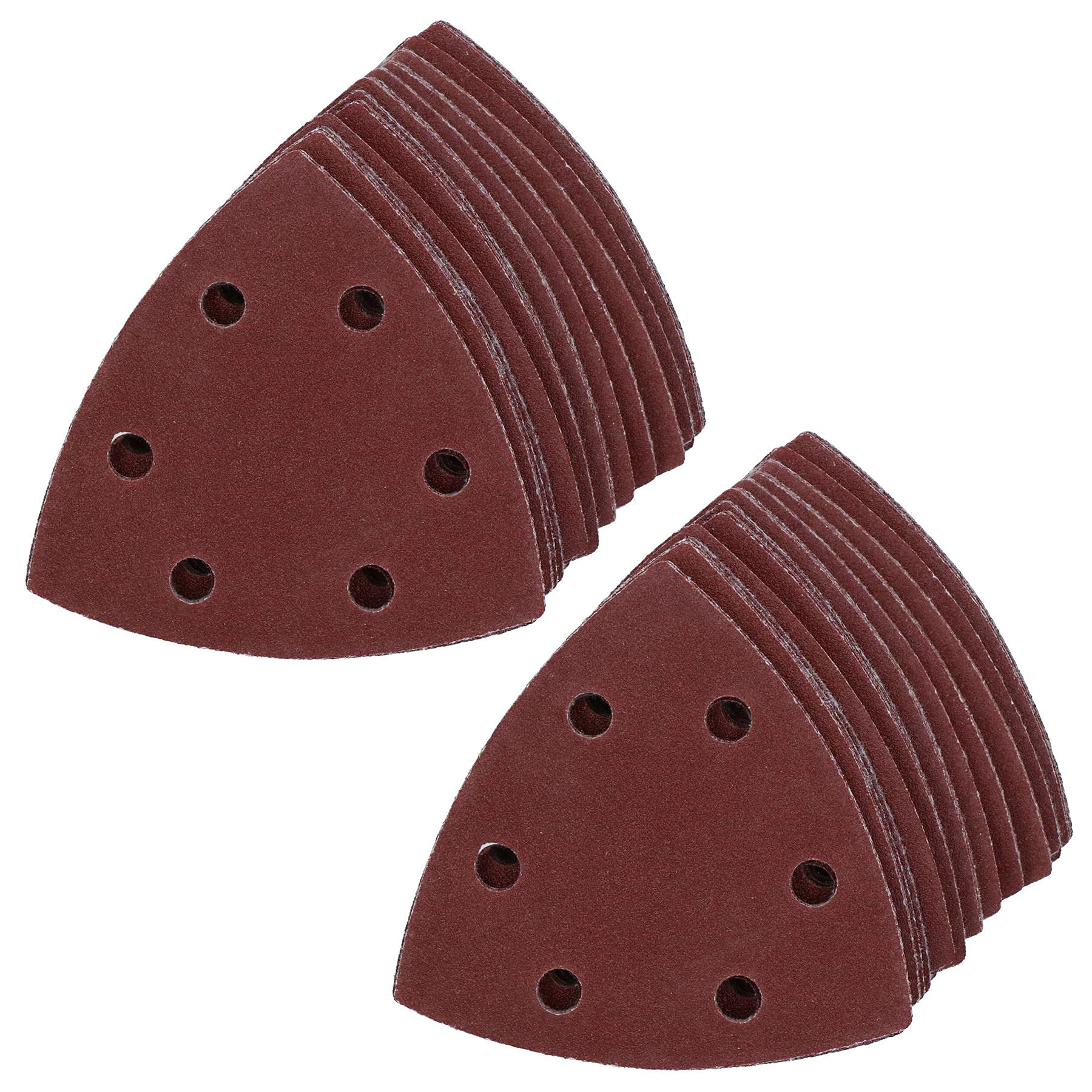 90mm Triangular Sanding Abrasive Discs Pads Hook Loop Backing 120 Grit 100pk