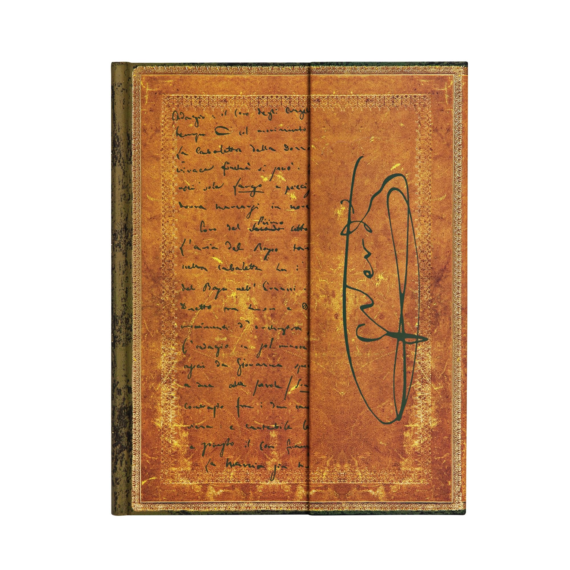 Hardcover Journals, Verdi, Carteggio, Unlined: Unlined Ultra (Embellished Manuscripts Collection)