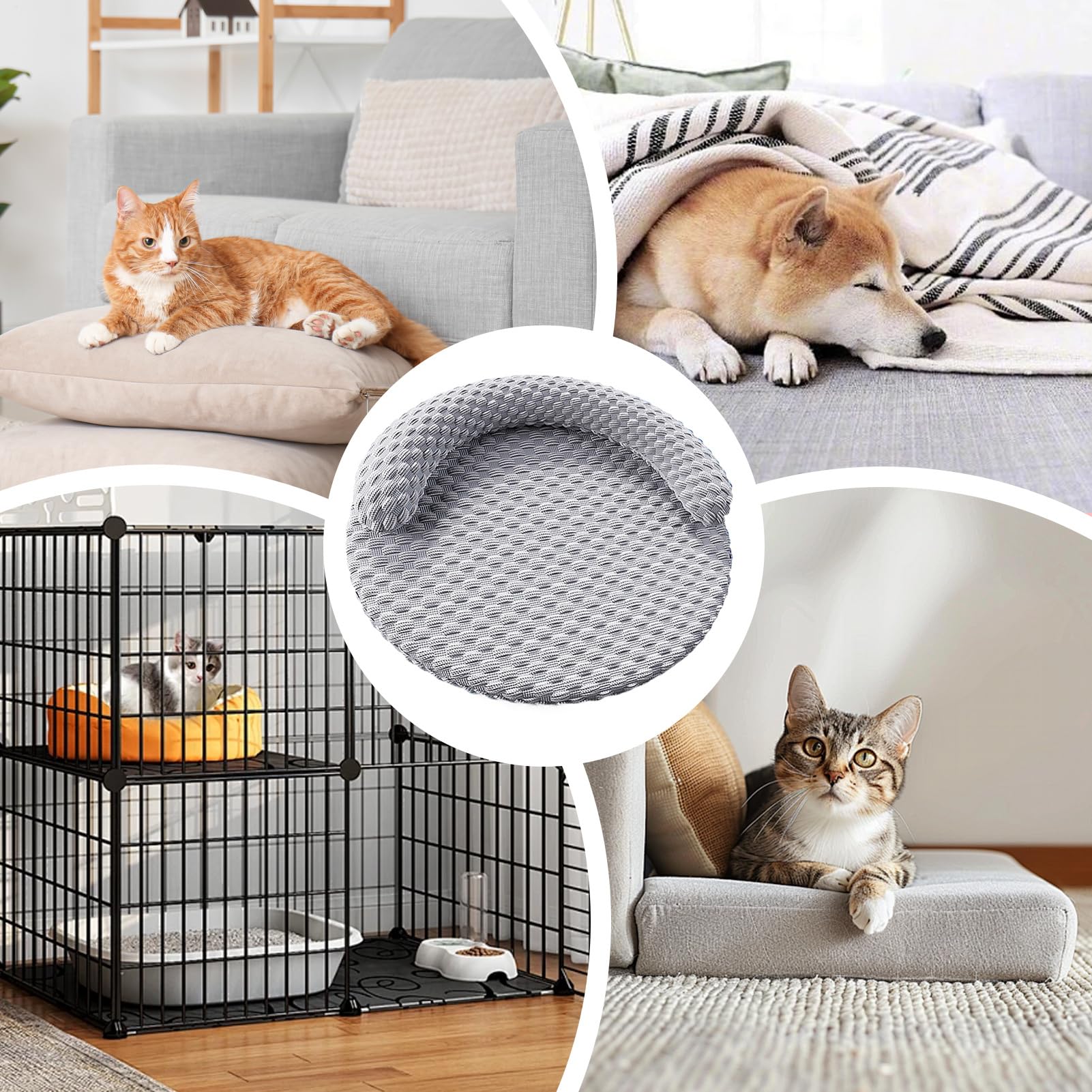 Almohadilla Refrescante Para Gatos Manta Impermeable Con Frescura Para | Base Antideslizante Para Descanso Cómodo En Interior Coche Transporte O Exterior