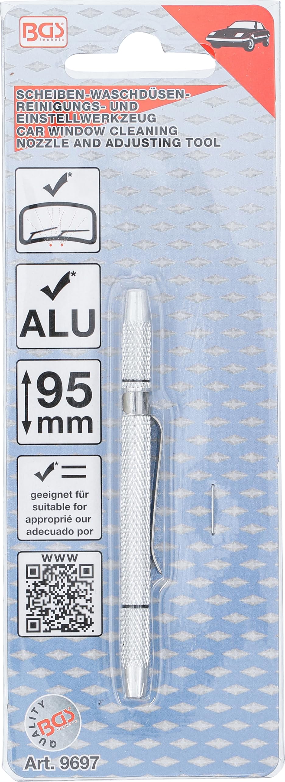 Ugello Lavavetri Metzger 2220807 Per AUDI A3 E Q7: Ricambio Originale Posteriore