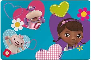 Zak Design Disney Doc McStuffins Kids Meal Time Plastic Placemat! Makes Clean Up A Breeze!
