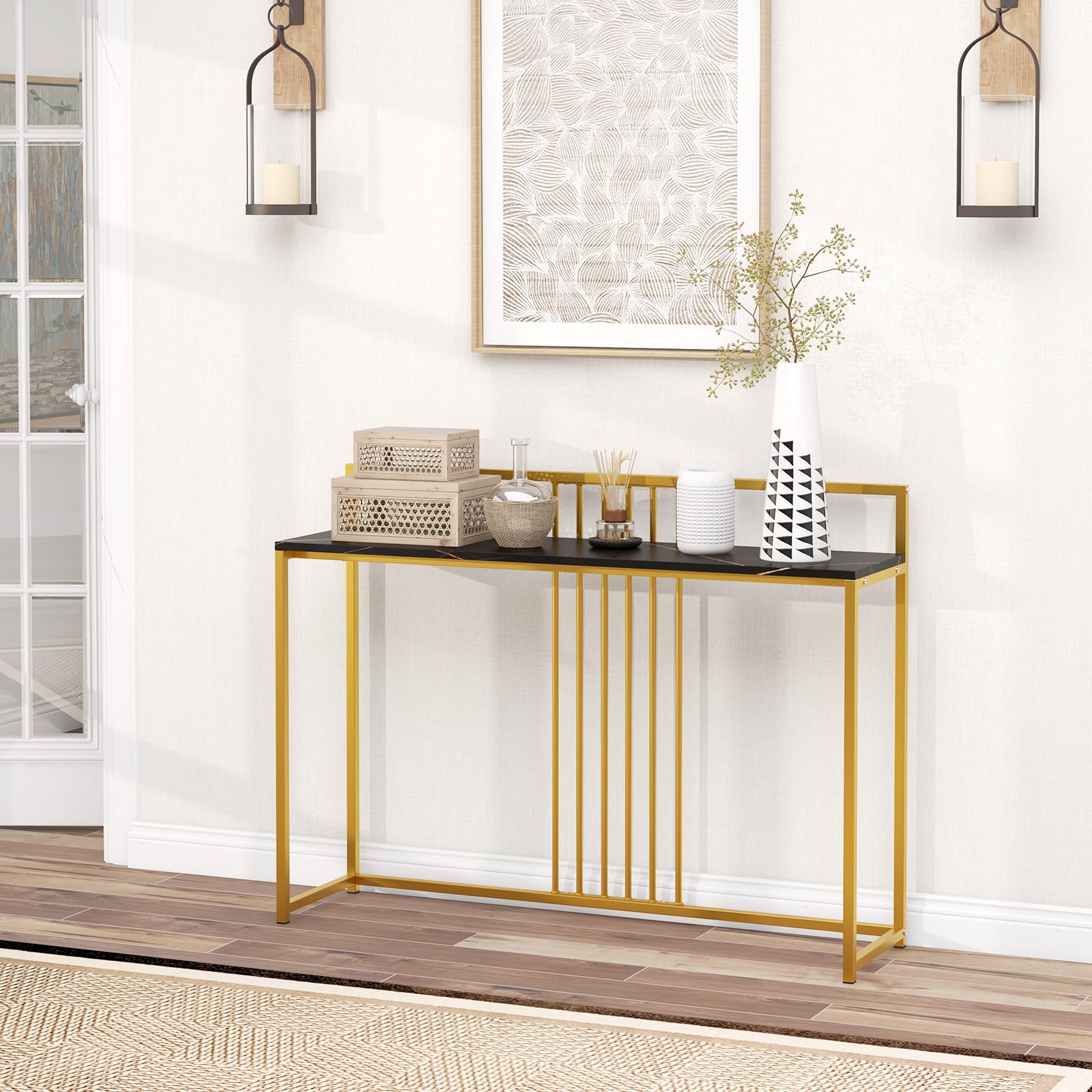 GOKHOMX Consoletafel 180 cm met 2 stopcontacten en 2 USB
