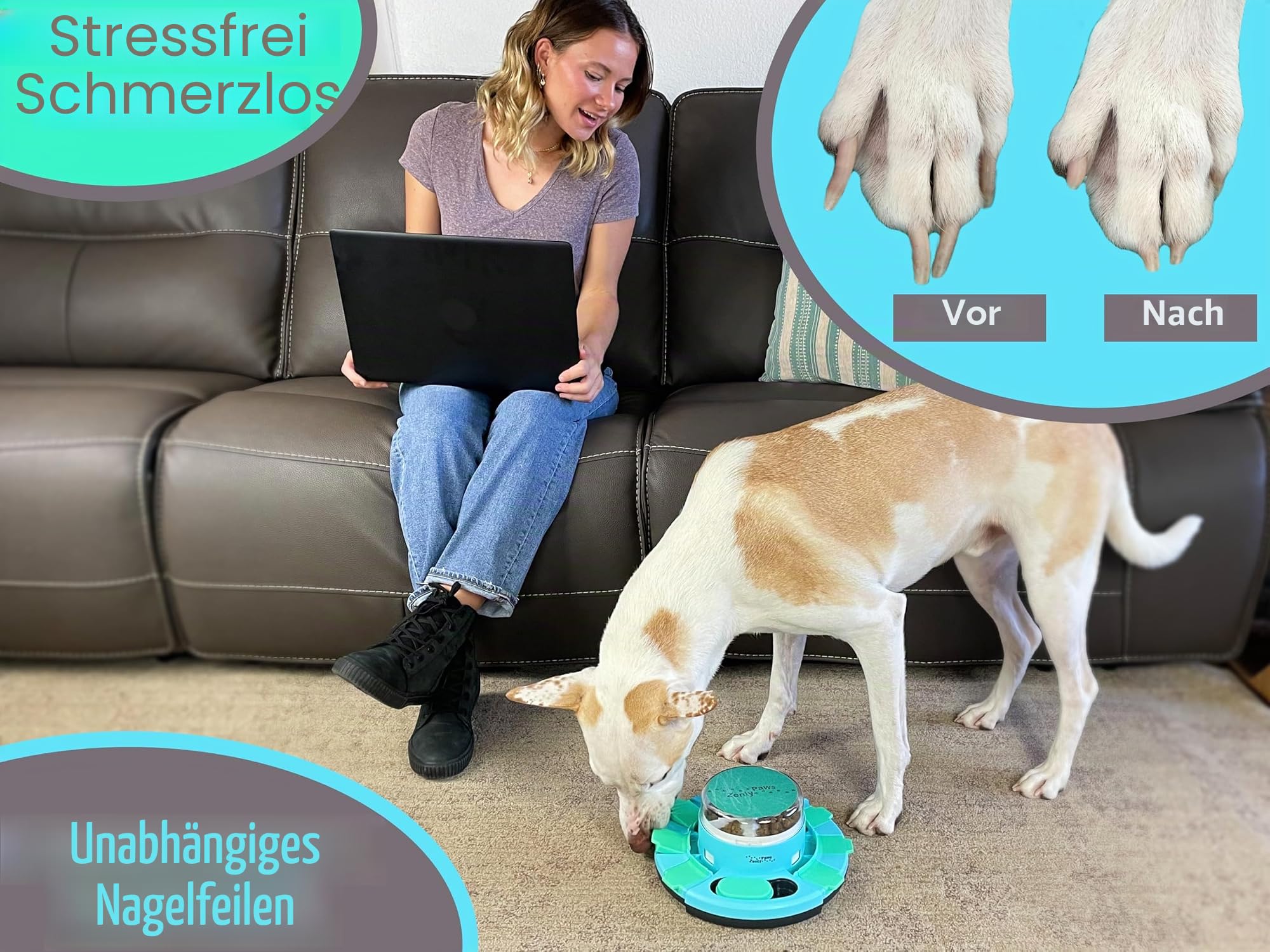 Zenly Paws Hund Nagelfeile Spielzeug | Kratzpad für Nägel | Nagel Kratzbrett | Kratzpad für Hunde