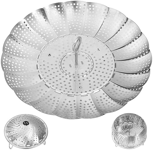 Cluren Steamer Basket for Cooking 304 Stainless Steel Entirely Thickened