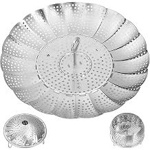 Steamer Basket for Cooking 304 Stainless Steel Entirely Thickened,Collapsible Steamer Insert for Pots, Fits Instant Pot/Skillets 6.5 To 11