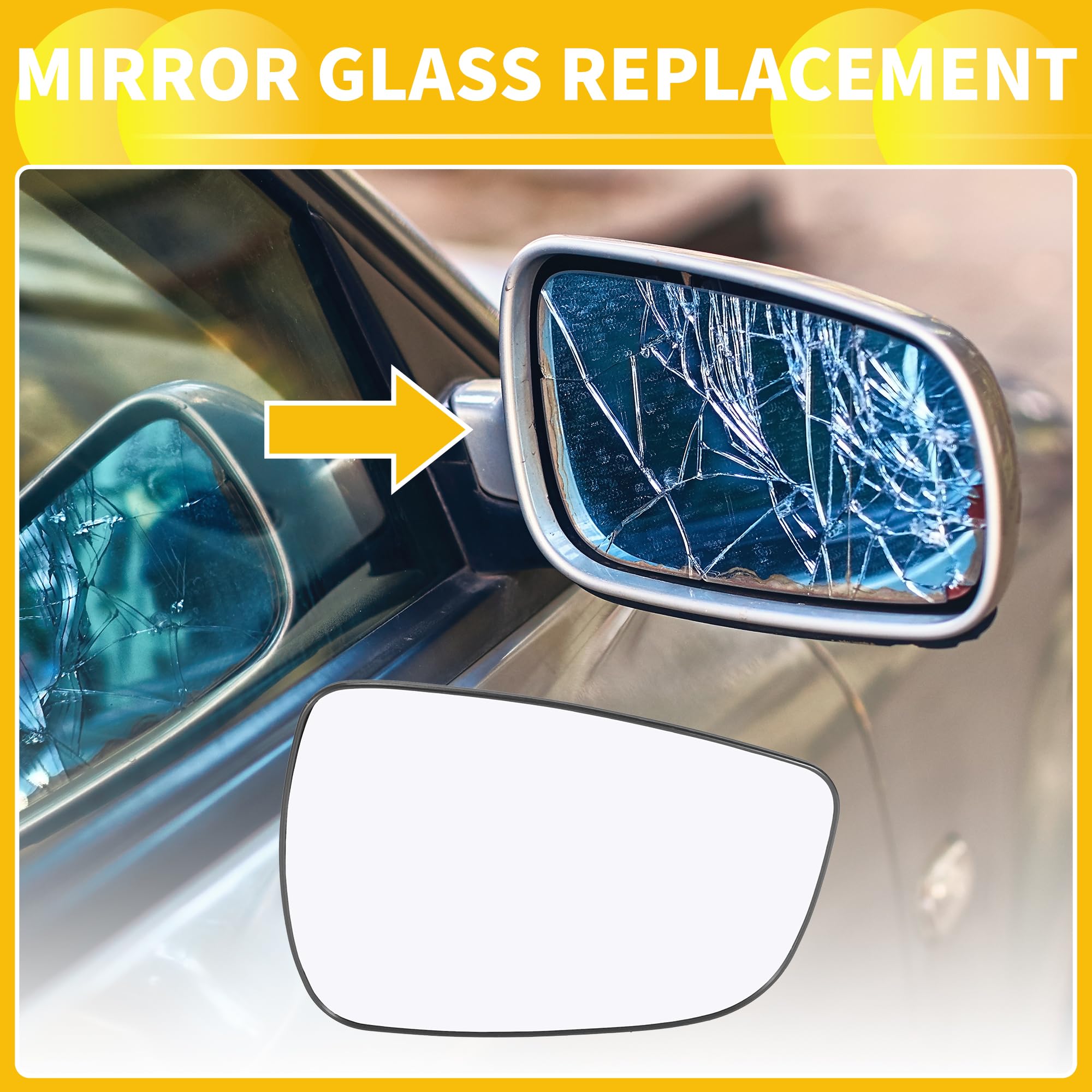 Left Passenger Side Mirror Glass Assembly For Honda CRV 2012-2016 CR- V And 2016-2020 Honda HRV HR-V Right Power Mirrors 76203T0AA01 HO1325114 Non -Heated Side Mirror Replacement - Foto 14