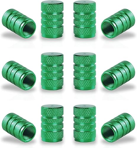 SINGARO 12 tapones para válvulas de neumáticos, accesorios exteriores de automóvil, cubierta de válvula de aleación de aluminio para automóviles,