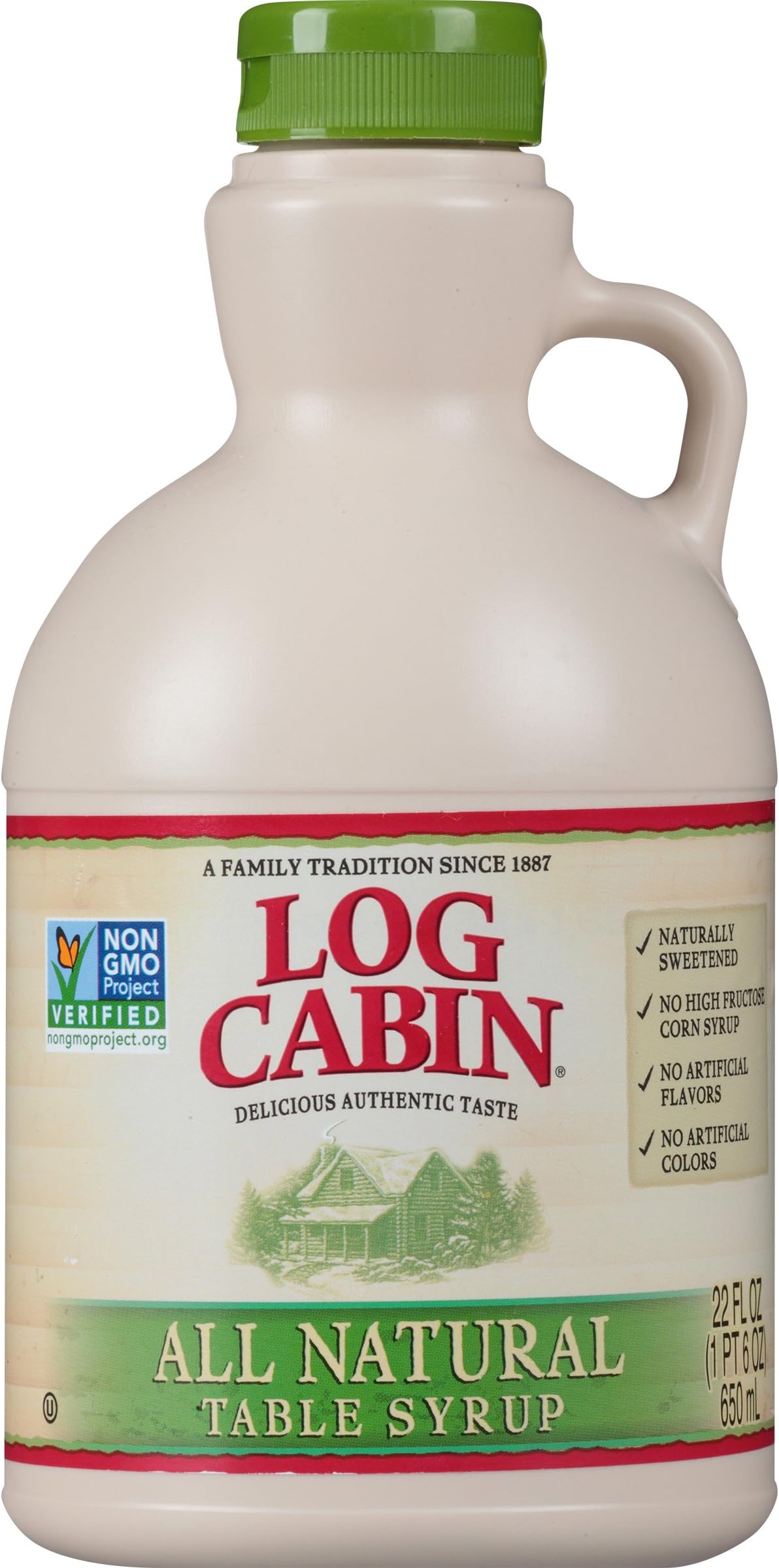 Log Cabin Table Syrup, All Natural , 22 oz