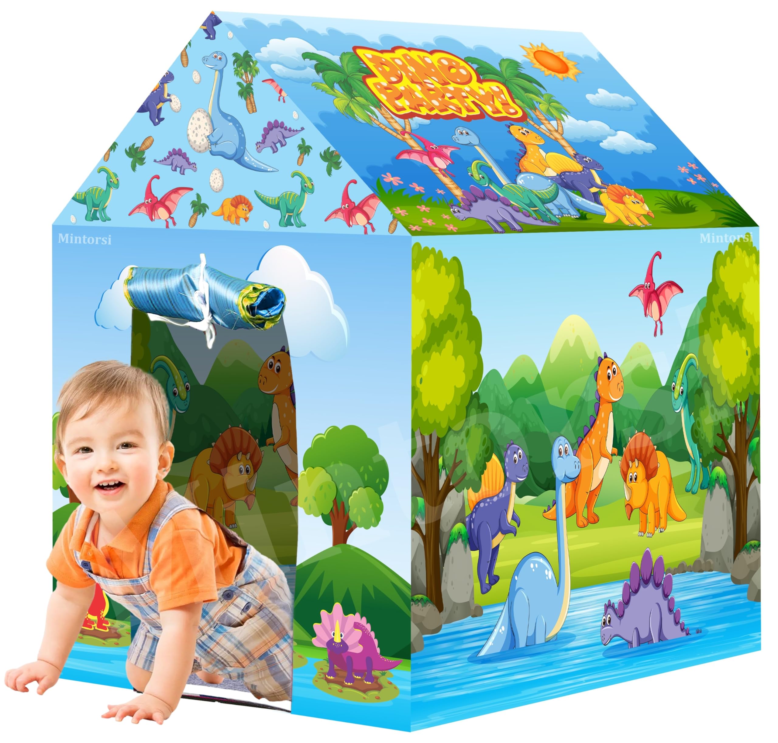 Dinosaur Tent House for Kids – Fun Dino Playhouse for Imaginative Adventures, Indoor and Outdoor Activities, Cozy Hideout, and Creative Playtime-image-14