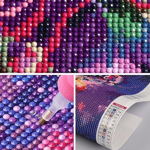 Miniatura 5 de SENQAO Kits de pintura de diamantes de dragón para adultos, pintura de diamantes de animales con diamantes redondos de taladro completo, kits de