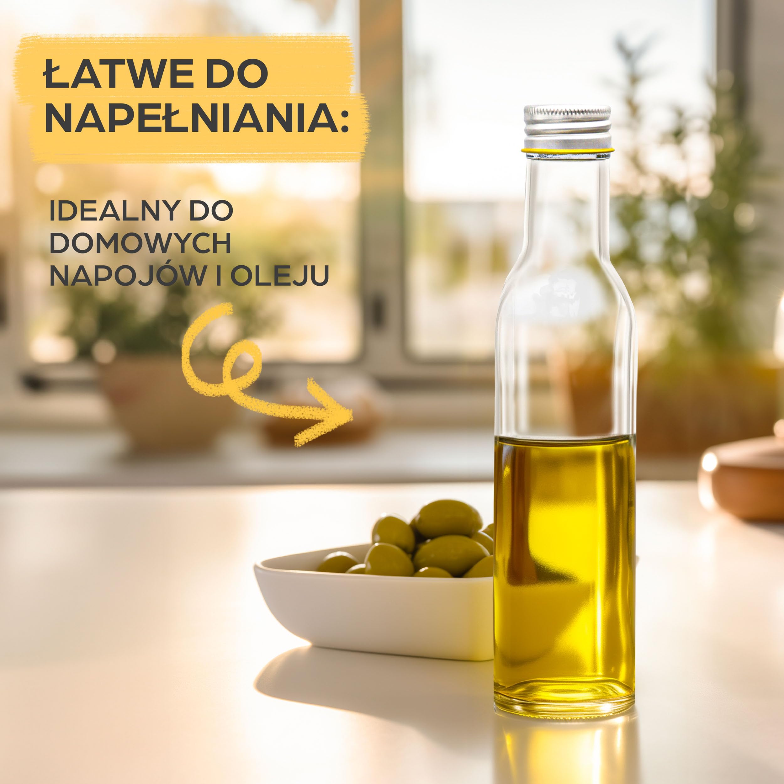 12 szklanych butelek z kwadratową zakrętką o pojemności 250 ml - Puste butelki do napełniania - 12 etykiet z długopisem - Szklane butelki na olej, ocet, sok i lemoniadę