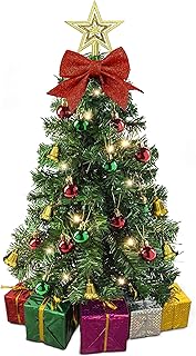 Small Christmas Tree with Lights - 23 Inch Mini Tabletop Christmas Tree ...