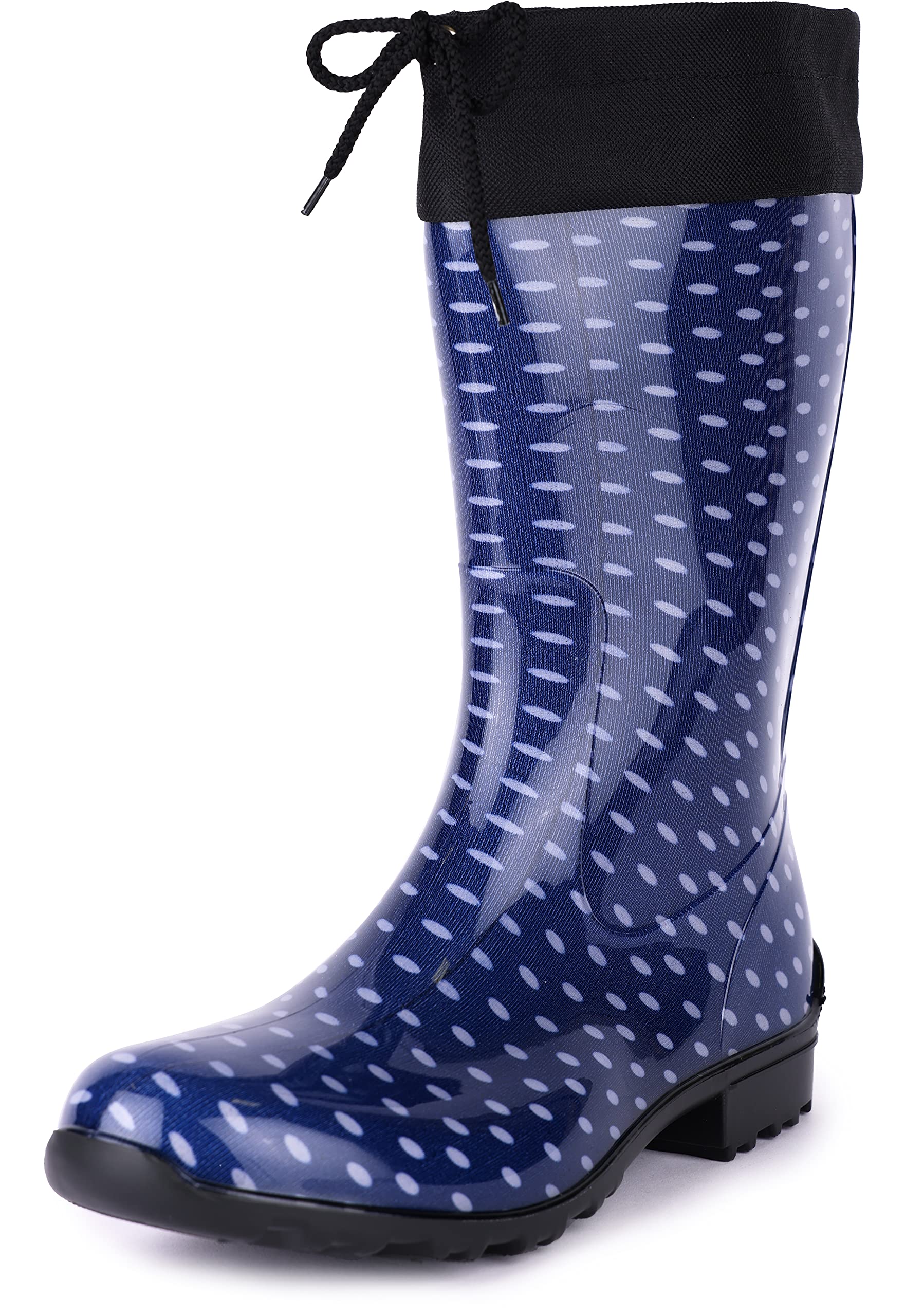 Ladeheid Gummistiefel Damen mit Stulpe Wasserdicht Regenstiefel für Jede Jahreszeit LA-968