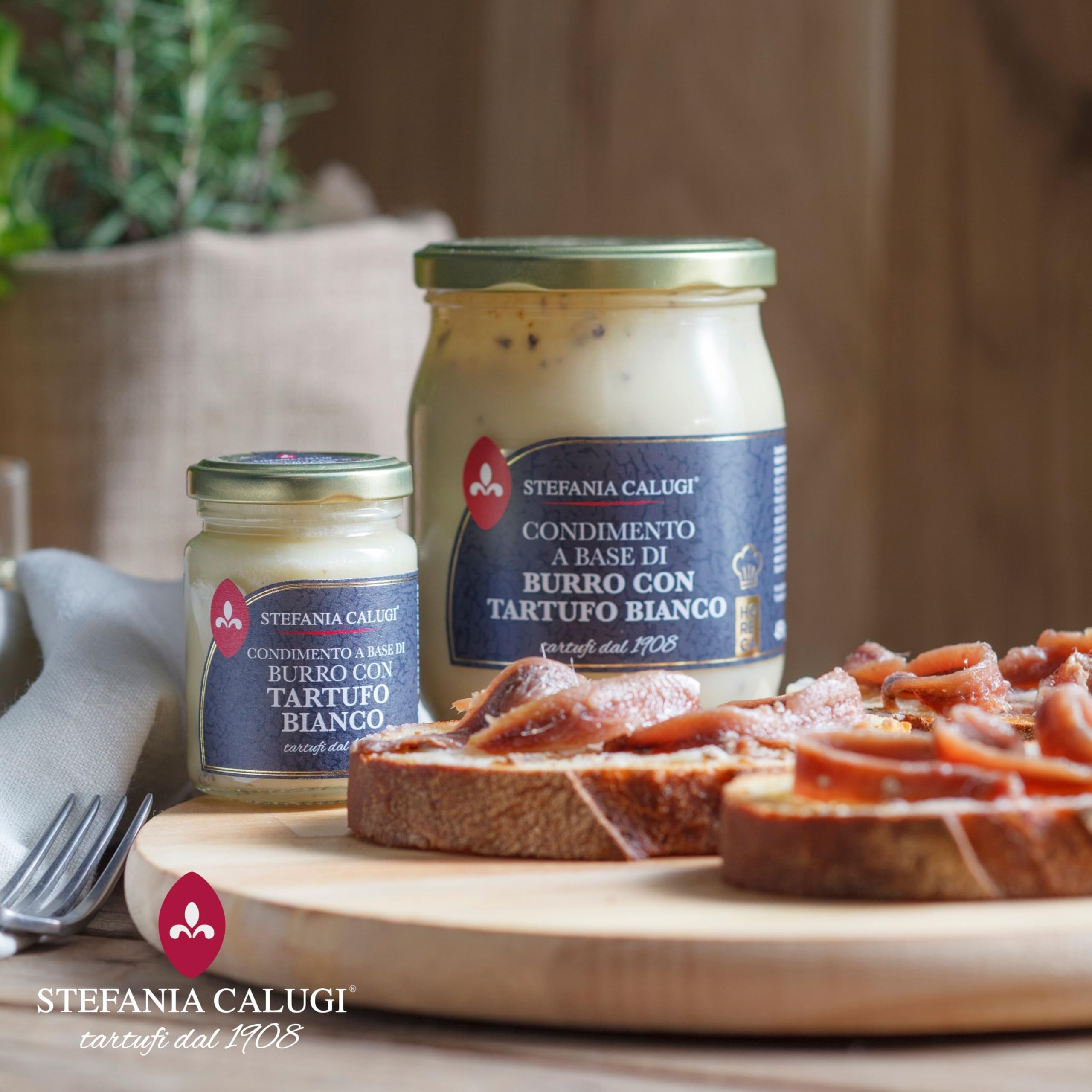Stefania Calugi - 450g Condimento a Base di Burro con Tartufo 3% - Pronto all’Uso - Gluten Free - Made in Italy